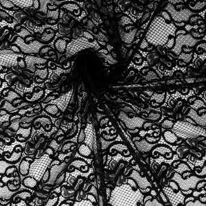 ผ้าลูกไม้(ลายเชิงดอกดำ)