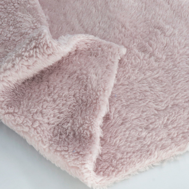 ผ้าสต๊อก Poly Boa(Pink)