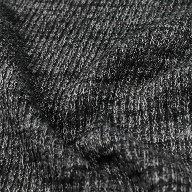 ผ้าสเวตเตอร์ RIB หางกระรอกดำขาว