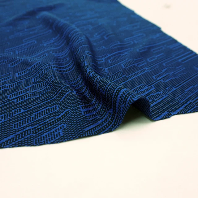 ผ้าแจ็คการ์ดกราฟิค (น้ำเงิน)