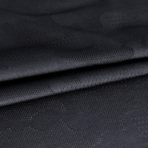 ผ้าแจ็คการ์ดทหาร(ดำ)