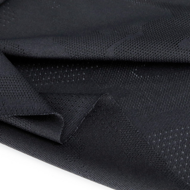 ผ้าแจ็คการ์ดทหาร(ดำ)