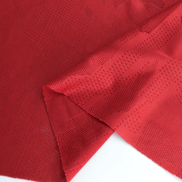 ผ้าแจ็คการ์ดทหาร(แดง)