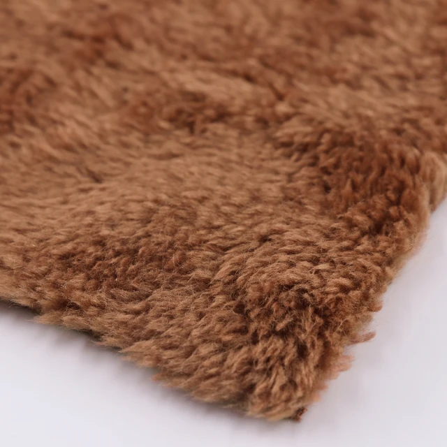 ผ้าโพลีบัวหน้าเดียว (น้ำตาลช็อค)